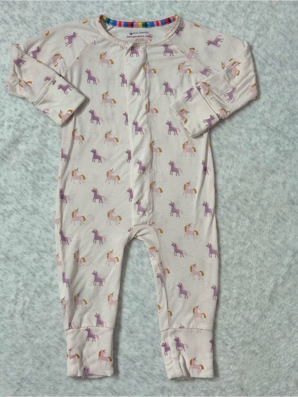 Magnetic Me Unicorn Footless Sleeper 3-6M Baby Girl Modal Rainbow Magic Fairy